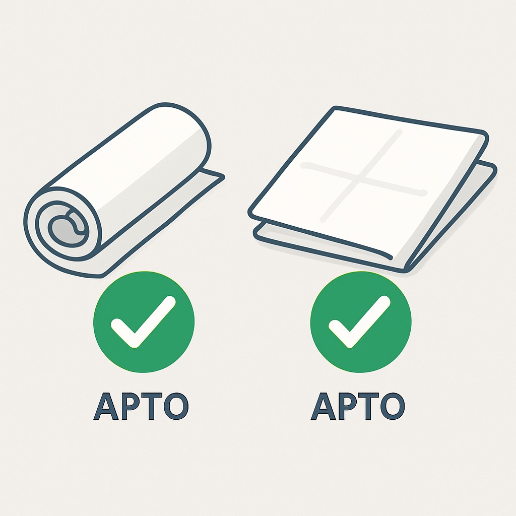 Apto para plegar y enrollar