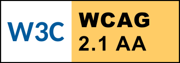 Sello de conformidad W3C WCAG 2.1 AA