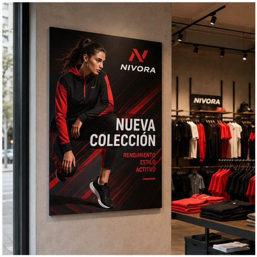 Cartel mural de campaña NIVORA Nueva colección